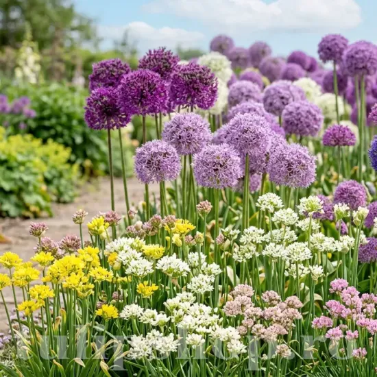 Pachet Bulbi Allium Compoziție Mix50 (Ceapă Decorativă) allium mix 50 bulbi gigant decorativi toamna