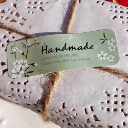 Etichete autoadezive florale Handmade 10buc.