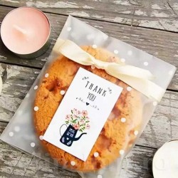 Etichete autoadezive florale Thank You 10buc.