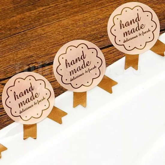 Etichete autoadezive ribbon Handmade1