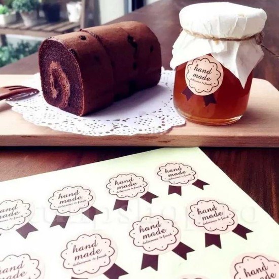 Etichete autoadezive ribbon Handmade2