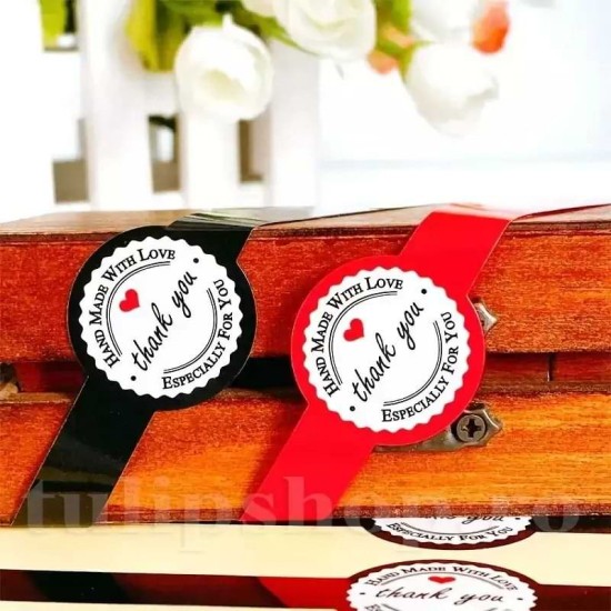 Etichete autoadezive rosii tip sigiliu Thank You5