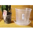 ghiveci plastic transparent orhidee 3 5L drenaj 110x110w