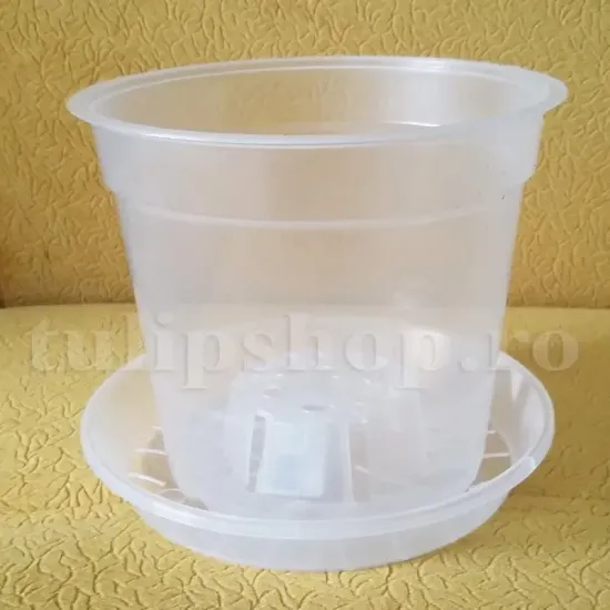 Ghiveci transparent pentru orhidee 1,4l ghiveci transparent orhidee 1 4L plastic