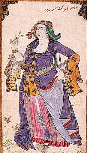 doamna de epoca cu lalea